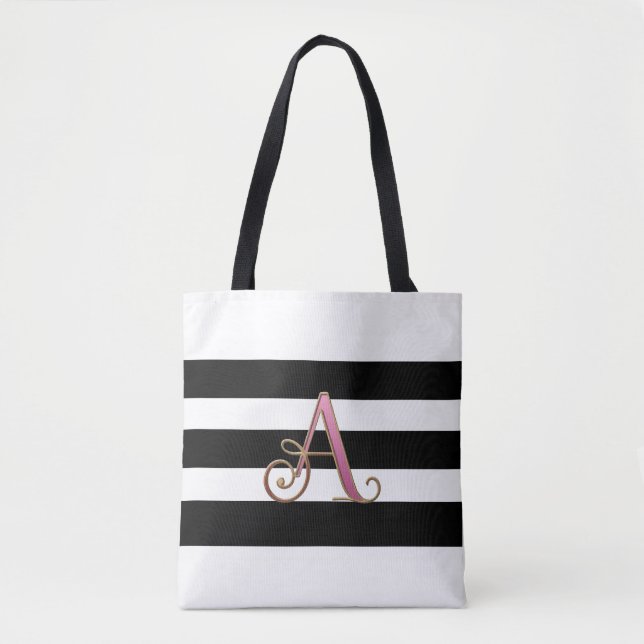 Monogram Letter A Shopping reusable tote bag (Devant)