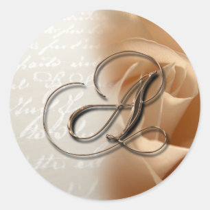 Monogram Letter A  Wedding Envelope Seal