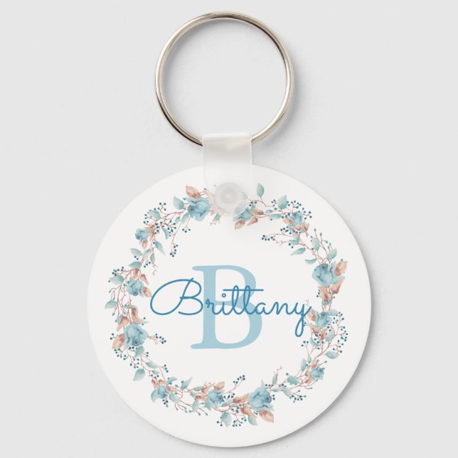 Monogram - letter B, custom Keychain (Front)
