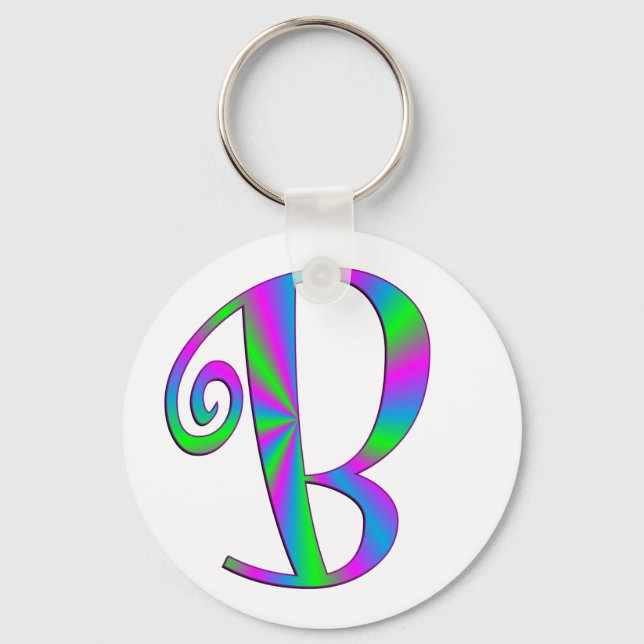 Monogram Letter B Fun Keychain (Front)