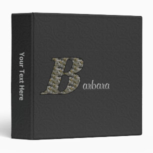 Monogram Letter B Hydrangea Flowers Personalized Binder