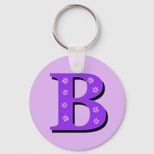 Monogram Letter B Keychain