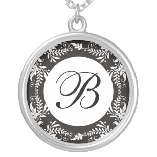 Monogram Letter B Pendant Necklace
