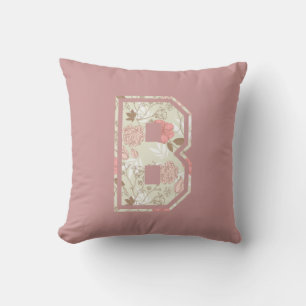 Monogram Letter B Throw Pillow