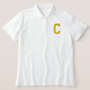MONOGRAM LETTER C EMBROIDERED POLO SHIRT