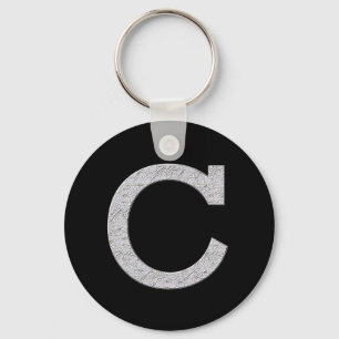 Monogram Letter C Keychain