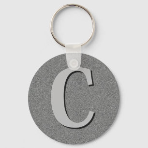 Monogram Letter C Keychain