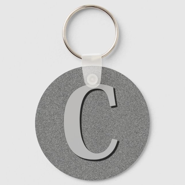 Monogram Letter C Keychain (Front)