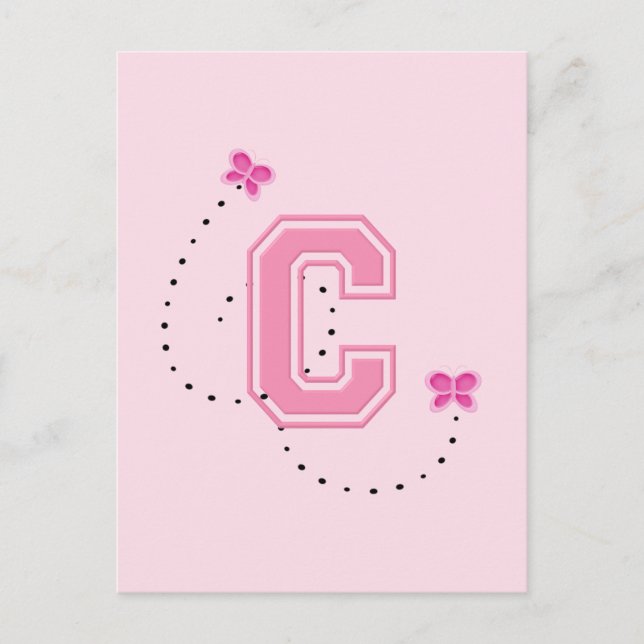 Monogram Letter C Postcard (Front)