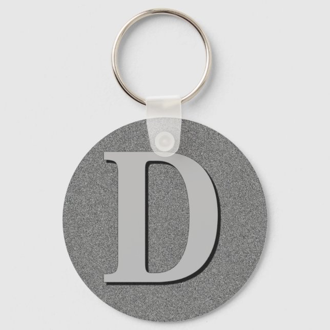 Monogram Letter D Keychain (Front)