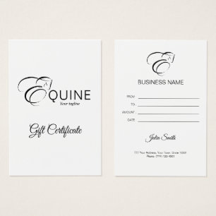 Monogram Letter E Horse