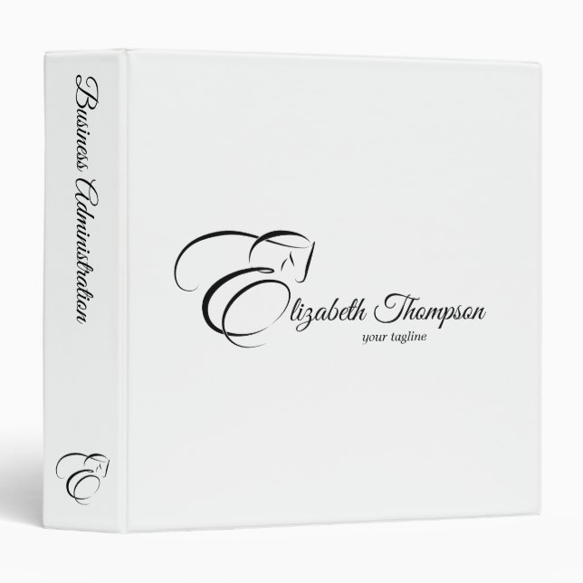 Monogram Letter E Horse Binder (Front/Spine)