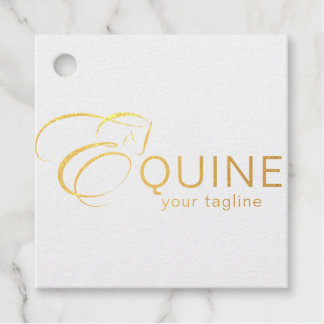 Monogram Letter E Horse Favour Tags