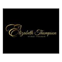 Monogram Letter E Horse in gold colour