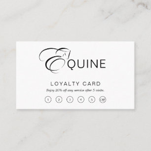 Monogram Letter E Horse Loyalty Card