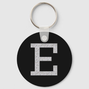 Monogram Letter E Keychain
