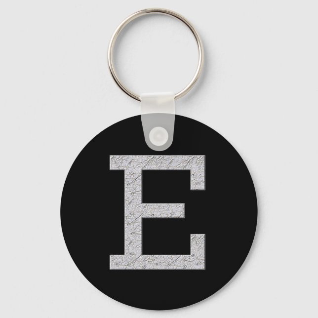 Monogram Letter E Keychain (Front)