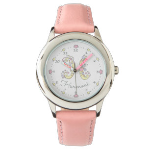Monogram letter H flower heart custom name Harmoni Watch