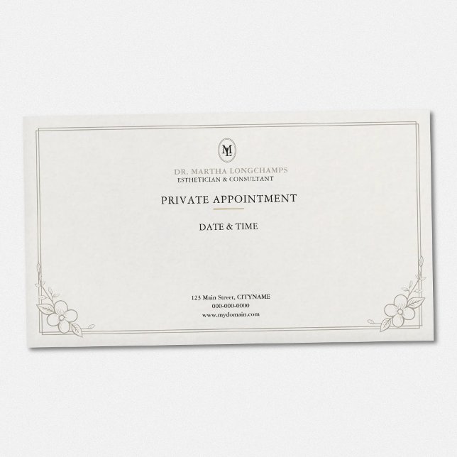 Monogram Letter - High-End Appointment Card (Monogram Letter - High-End Appointment Card)