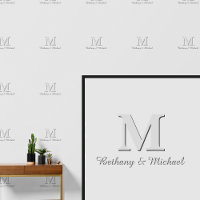 Monogram Letter Initials & Name(s) Grey on Grey