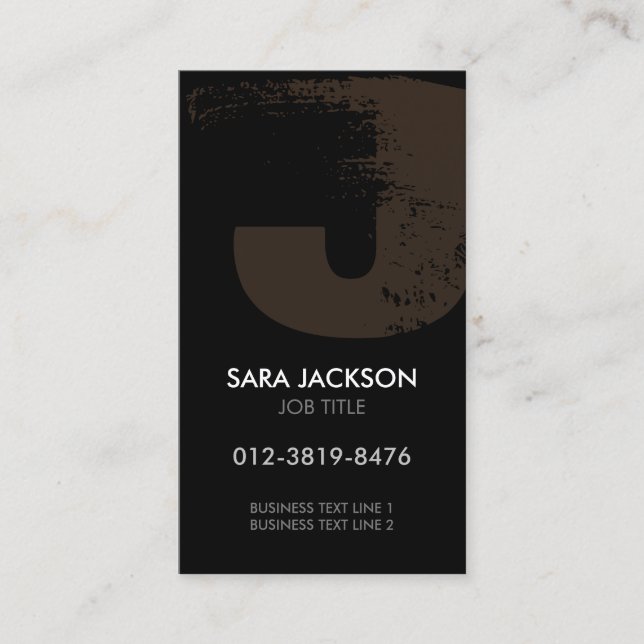 Monogram Letter J Business Card (Front)