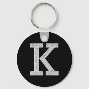 Monogram Letter K Keychain