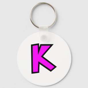 Monogram Letter K Keychain