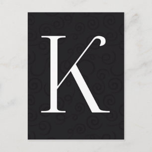 Monogram Letter K Postcard