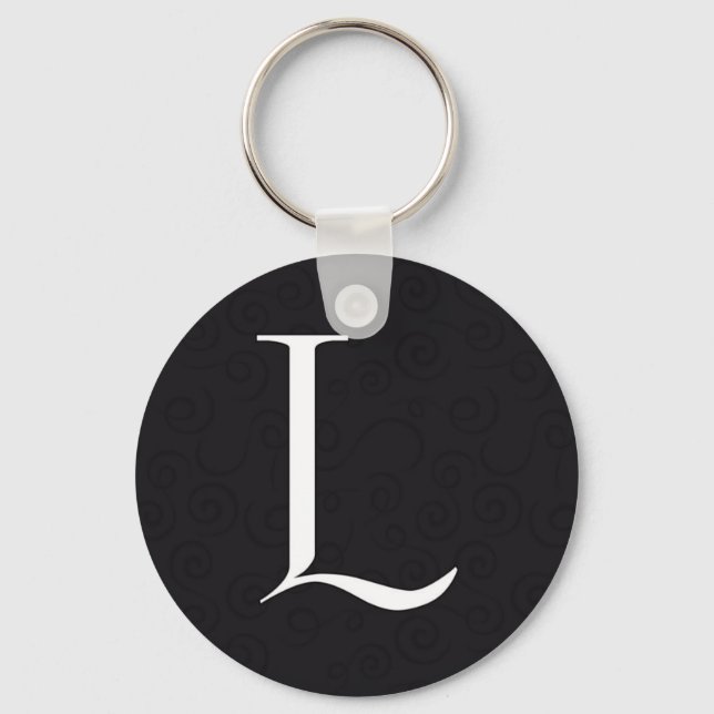 Monogram Letter L Keychain (Front)