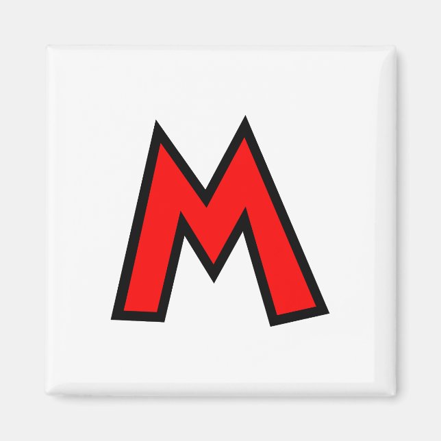 Monogram Letter M Magnet (Front)