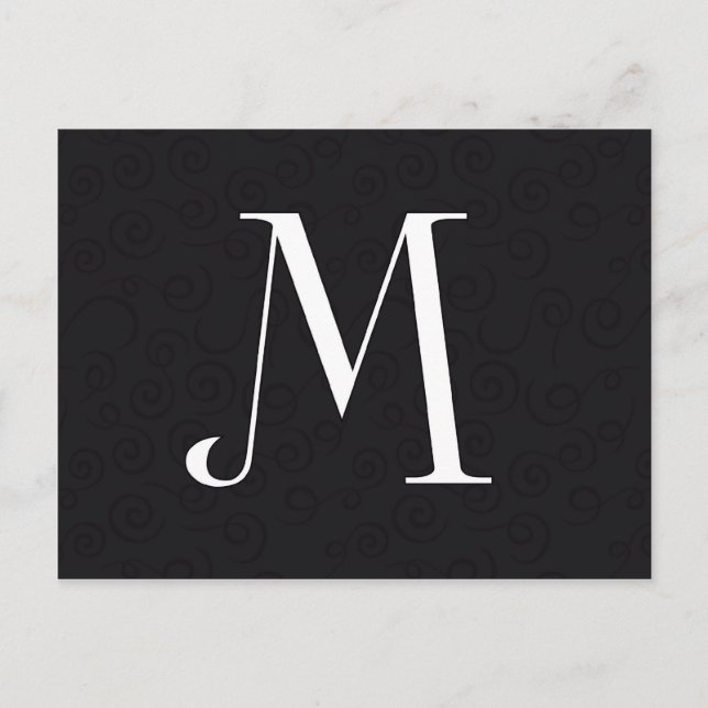 Monogram Letter M Postcard (Front)