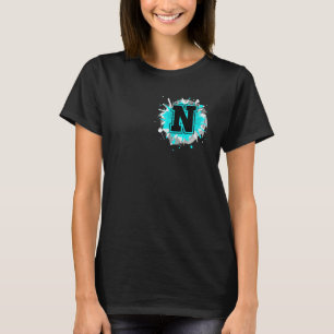 Monogram Letter N Alphabet Initials For Names Star T-Shirt