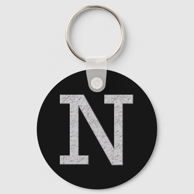 Monogram Letter N Keychain (Front)