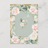 Monogram Letter P Sage Green