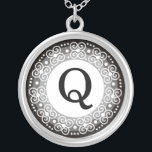 Monogram Letter Q Pendant Necklace<br><div class="desc">Show your pride in your initials wearing a monogram letter pendant.The initial silver pendant also makes a memorable gift for any special occasion for the important people of your life.</div>