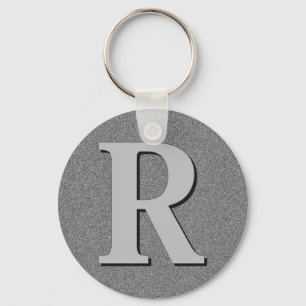 Monogram Letter R Keychain