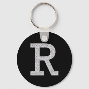 Monogram Letter R Keychain