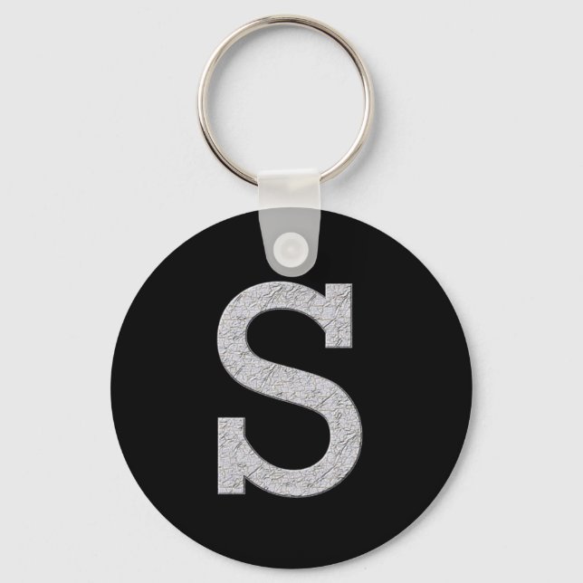 Monogram Letter S Keychain (Front)