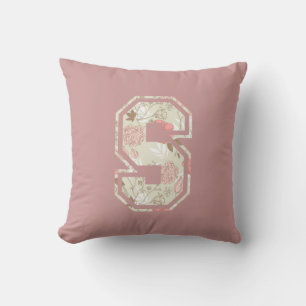 Monogram Letter S Throw Pillow