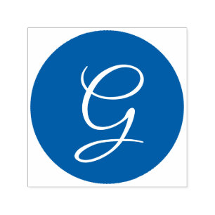 Monogram Letter Script Serif Font Text Self-inking Stamp