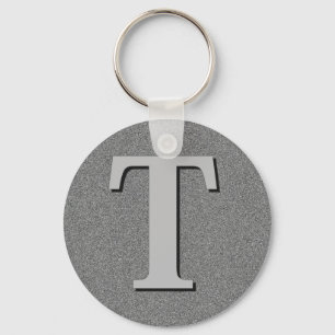 Monogram Letter T Keychain