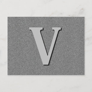 Monogram Letter V Postcard