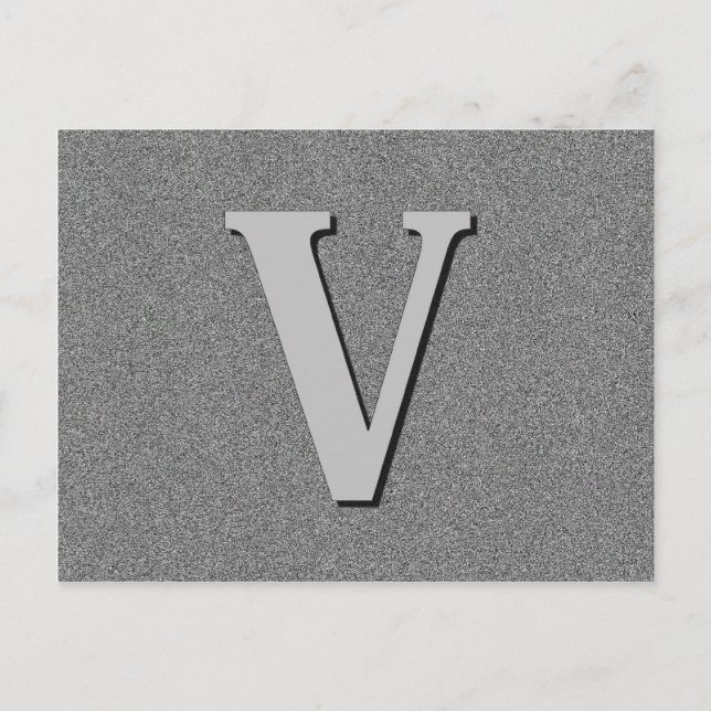 Monogram Letter V Postcard (Front)
