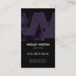 Monogram Letter W Business Card