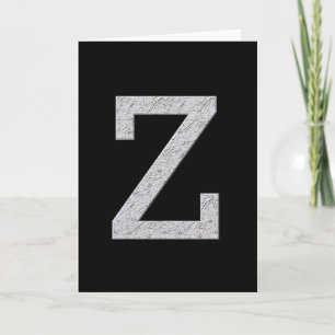 Monogram Letter Z Card