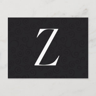 Monogram Letter Z Postcard
