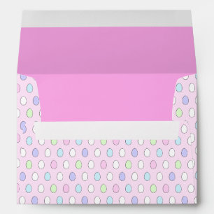 Monogram Light & Dark Pink Easter Egg Pattern Envelope