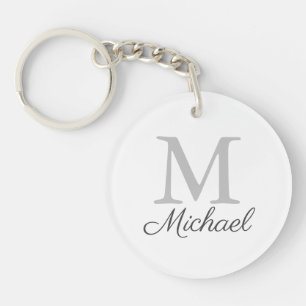 Monogram light fog keychain