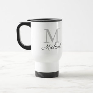 Monogram light fog travel mug