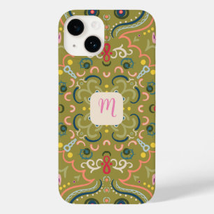Monogram Light Green & Colourful  Case-Mate iPhone 14 Case